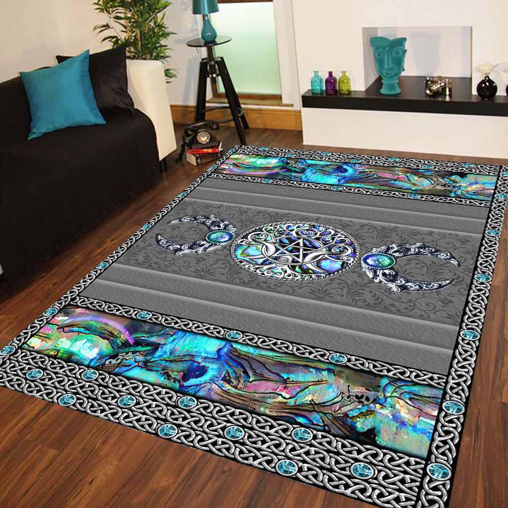My Spirit Triple Moon - Witch Rug With 3D Pattern Print
