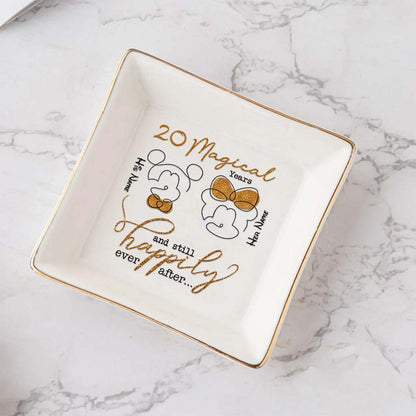 Years Of Magic - Personalized Couple Mouse Jewelry Dish