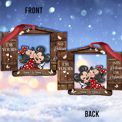 I'm Yours - Personalized Christmas Mouse Ornament (Printed On Both Sides)