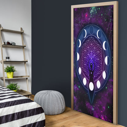 Goddess Moon Wicca - Witch Door sticker 0822