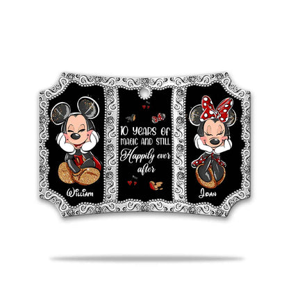 You And Me We Got This - Personalized Christmas Mouse Scalloped Aluminium Ornament (Printed On Both Sides)