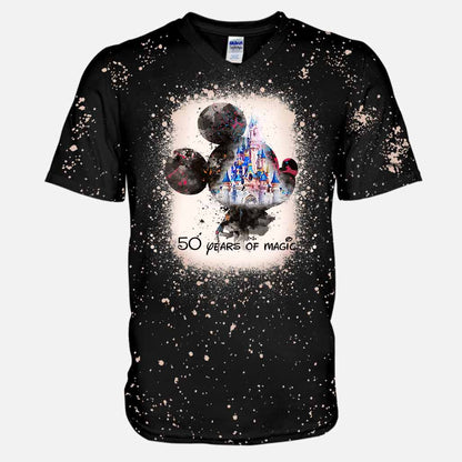 50 Years Of Magic - Mouse Handmade Bleached Shirts