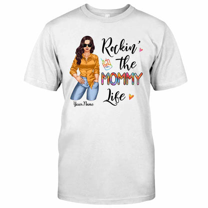 Rockin' The Nana Life - Personalized Grandma T-shirt and Hoodie 0921