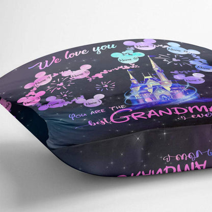 Best Grandma Ever - Personalized Mother's Day Mouse Throw Pillow