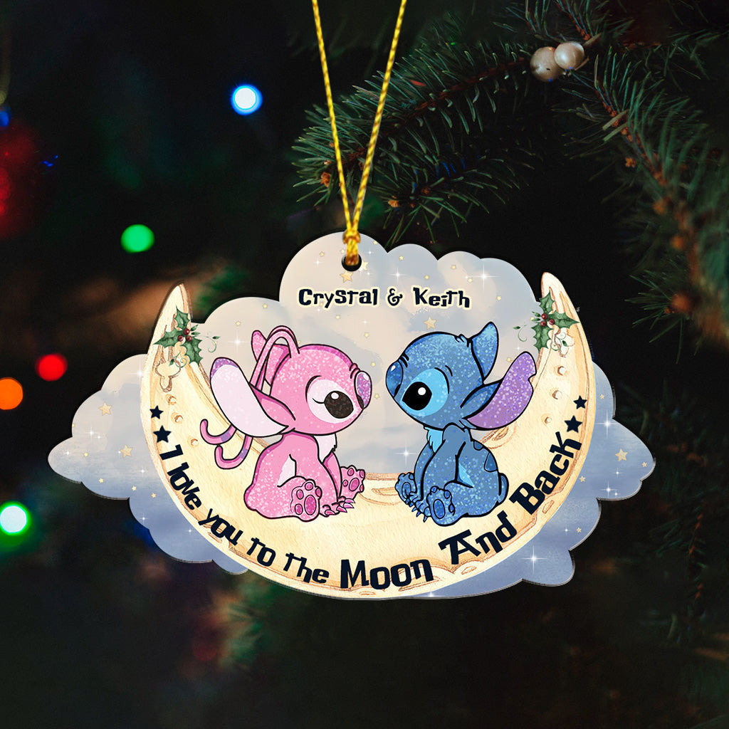 I Love You To The Moon And Back - Personalized Ohana Ornament