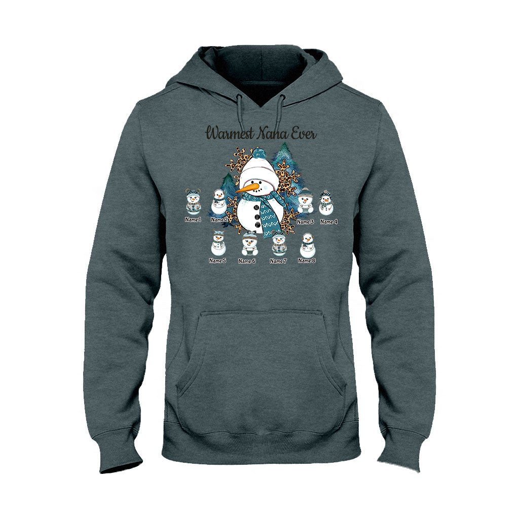 Warmest Grandma Ever - Personalized Christmas  T-shirt and Hoodie