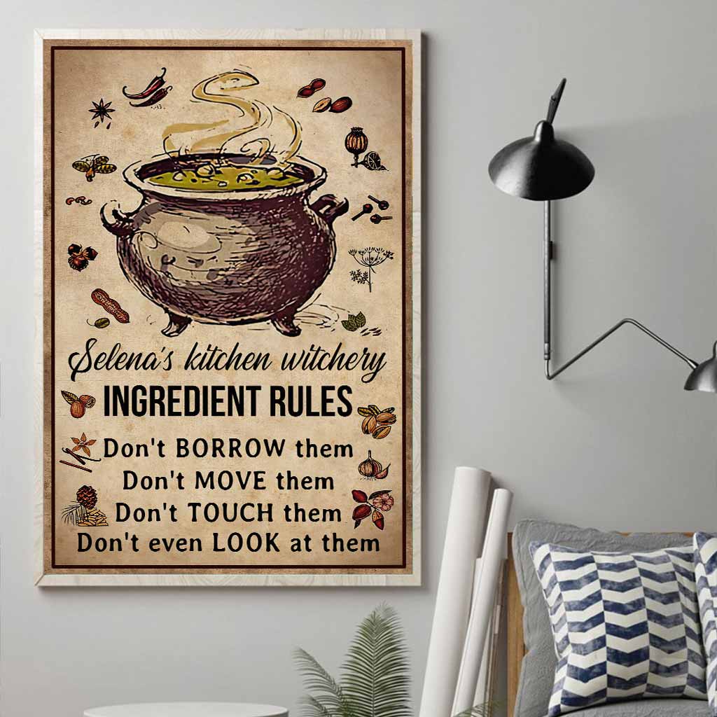Witch Kitchen Rules Personalized Poster