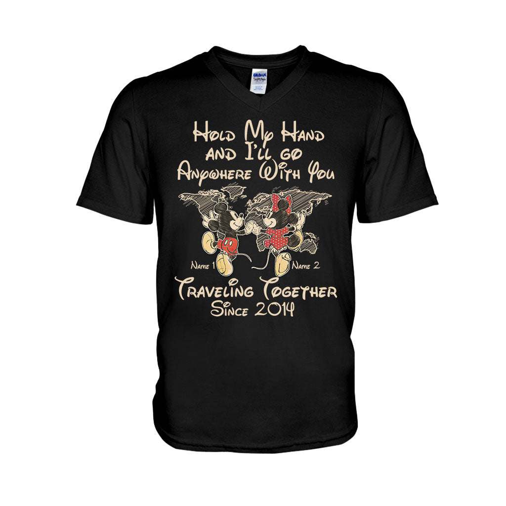 Hold My Hand - Personalized Couple Mouse T-shirt and Hoodie