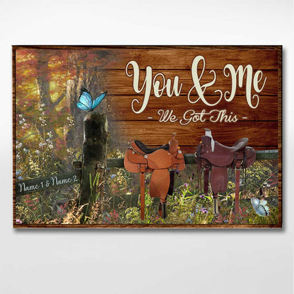 And So Together We Built A Life We Love Horse Saddle - Personalized Couple Poster
