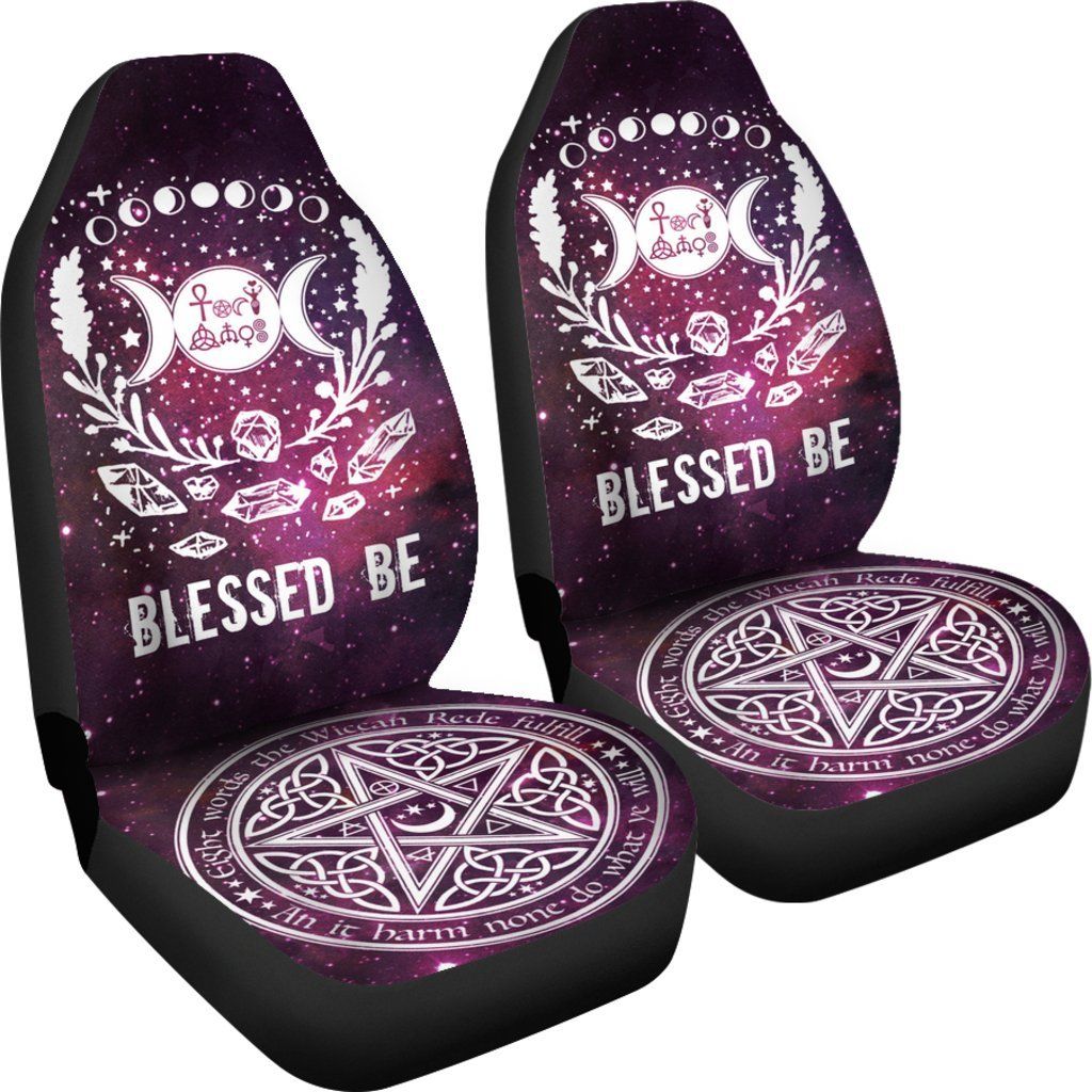 Wicca Blessed Be - Witch Seat Covers 0822