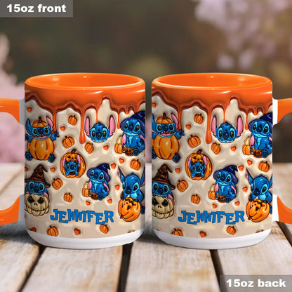 Ohana Orange Halloween Vibe - Personalized Ohana Accent Mug