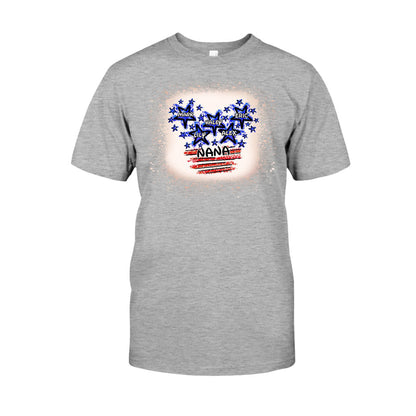 Stars And Stripes Nana - Personalized Independence Day Grandma T-shirt and Hoodie