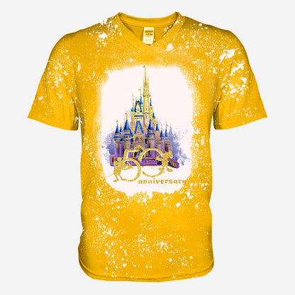 50th Anniversary Magic Kingdom - Mouse Handmade Bleached Shirts