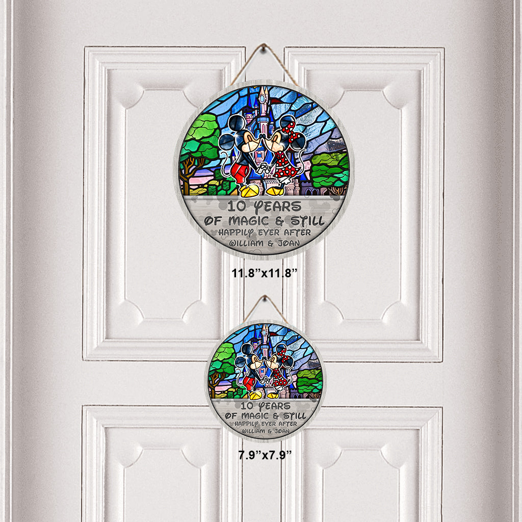 You And Me We Got This - Personalized Mouse Round Wood Sign