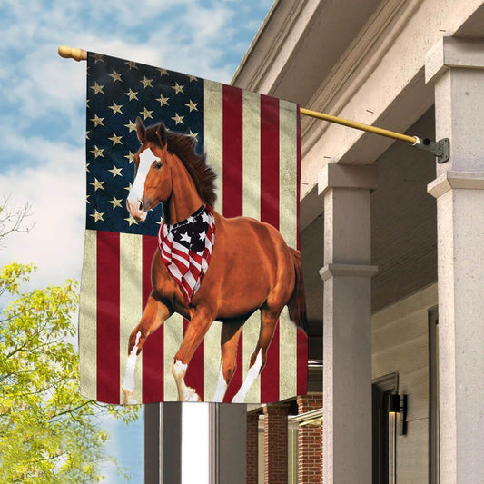 Love Horse Horse House Flag 0523