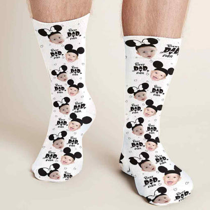 Best Dad Ever - Personalized Mouse Socks
