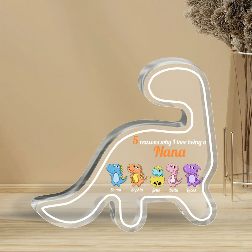 Reasons Why I love Being A Nana - Personalized Mother's day Grandma Custom Shaped Acrylic Plaque