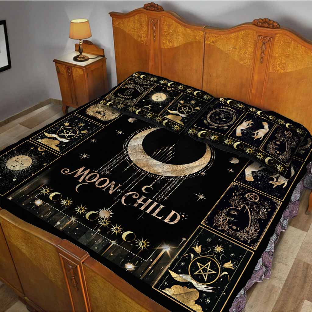 Witch By Nature Moon Child Quilt Set
