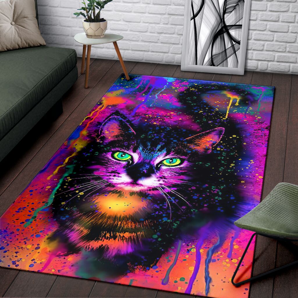 Colorful Cat Cat Rug 0622