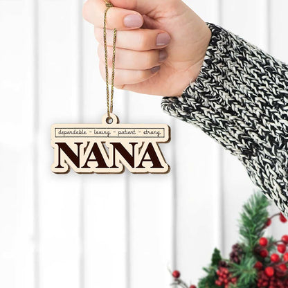 To Our Grandma - Personalized Christmas Grandma Wooden Card Pop Out Ornament