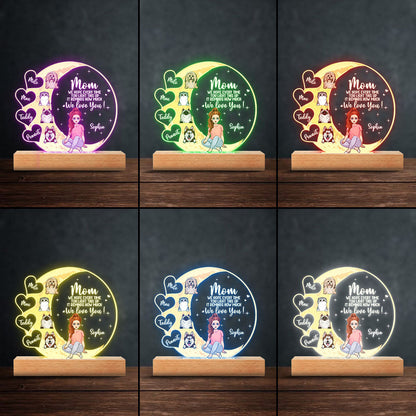 Mom, We Hope - Personalized Mother's Day Dog Shaped Plaque Light Base