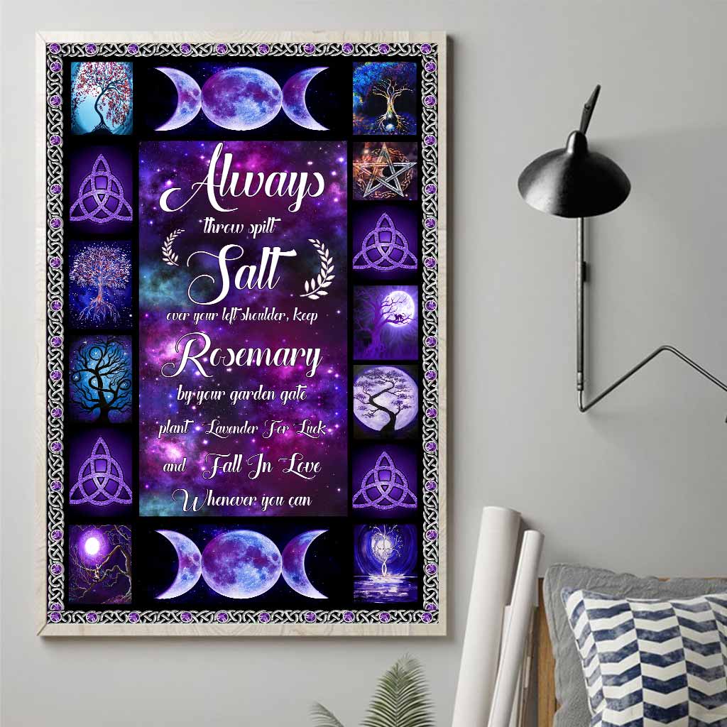 Always Throw Spilt Salt - Witch Canvas And Poster