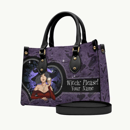 Witch, Please! - Personalized Witch Leather Handbag