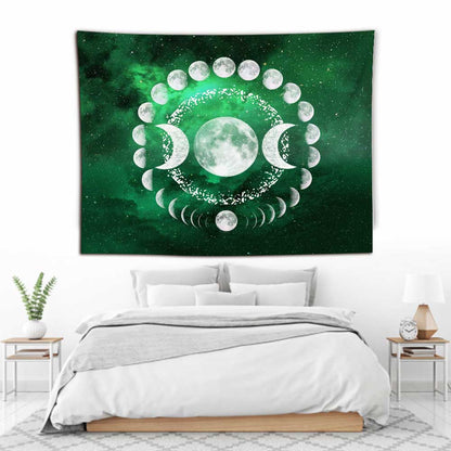 Celtic Triple Moon Wicca - Witch Wall Tapestry 0822