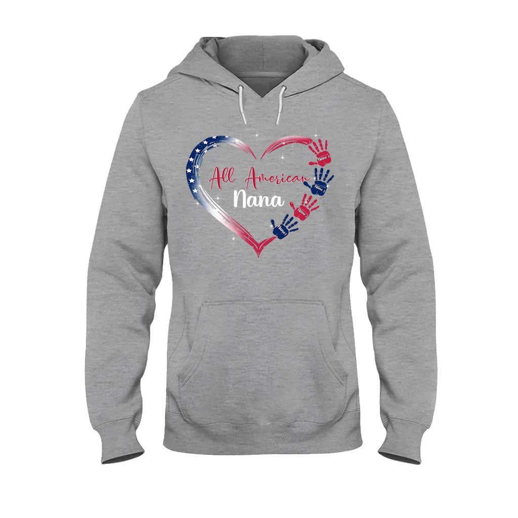 Nana's Heart - Personalized Independence Day T-shirt and Hoodie