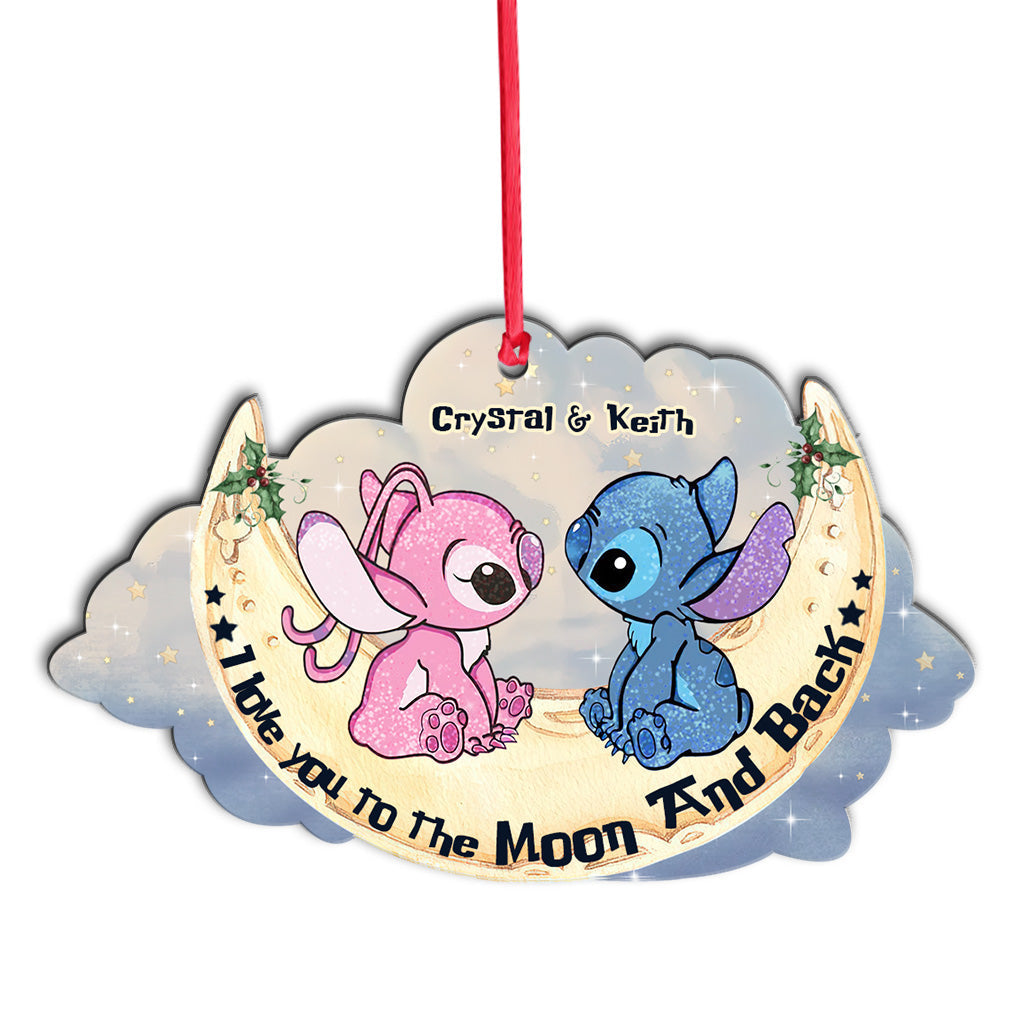 I Love You To The Moon And Back - Personalized Ohana Ornament