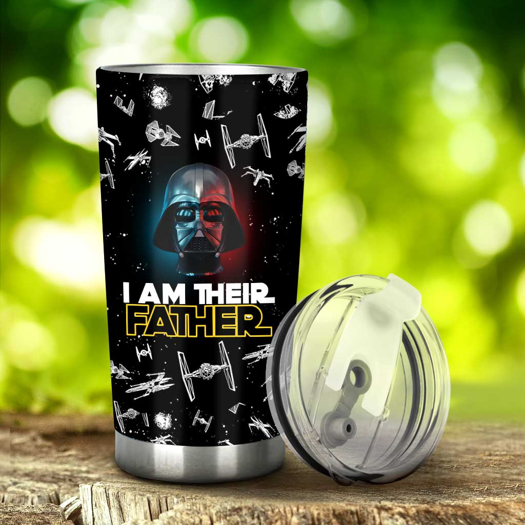 I Am Their Father Darth Vader Lightsaber Personalized Star Wars Tumbler - Star Wars Family Tumbler