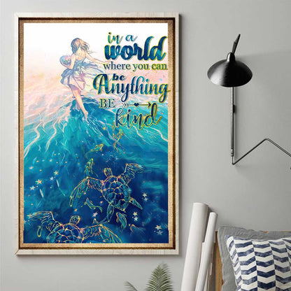 Be Kind Sea Turtle Lovers - Canvas And Poster