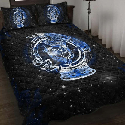 Celtic Wicca Wiccan Mystical Mudra Hands With Pentacle -  Witch Quilt Set 0822