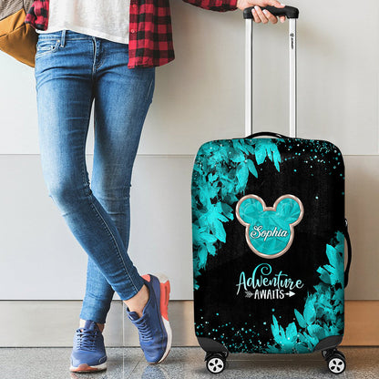 Adventure Awaits - Personalized Mouse Luggage Cover