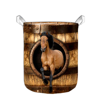Buckskin Horse Horse Storage Basket 0622