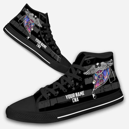 American Nurse - Personalized Independence Day High Top Shoes