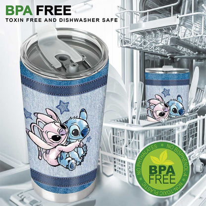 Love You To The Moon And Back - Personalized Couple Ohana Tumbler