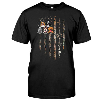 Love My Dogs - Personalized Independence Day Dog T-shirt and Hoodie