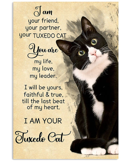 I'm Your Friend - Tuxedo Cat Poster 0921