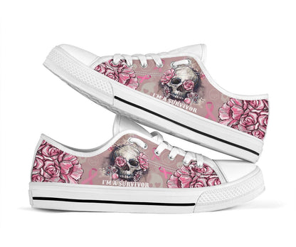 I'm A Survivor Breast Cancer Awareness Low Top Shoes 0622