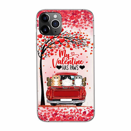 My Valentine Has Paws - Personalized Cat Phone Case