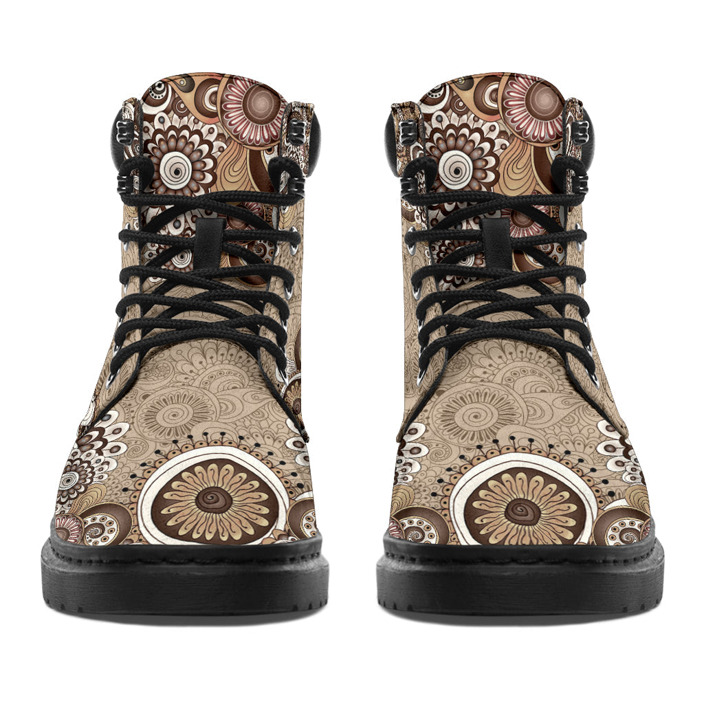 Kitties Flower Pattern Cat All Season Boots 0622