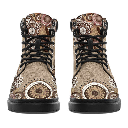 Kitties Flower Pattern Cat All Season Boots 0622