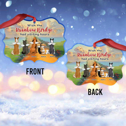 Rainbow Bridge In My Heart - Personalized Christmas Dog Ornament (Printed On Both Sides)