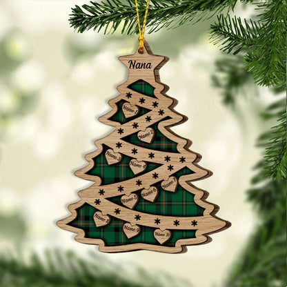 Grandma's Love - Personalized Christmas Layered Wood Ornament