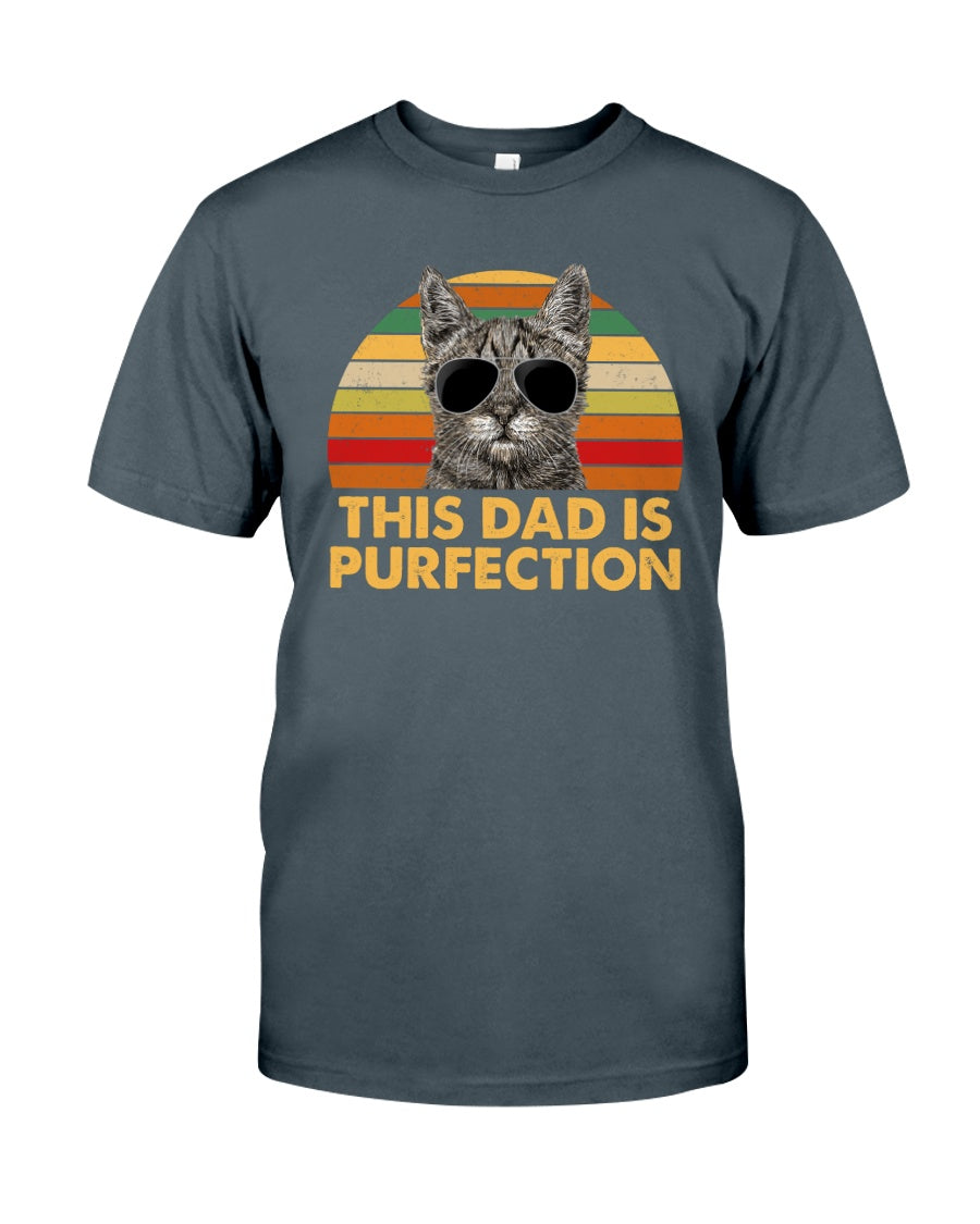 For Cat Dad This Dad Is Purfection - Cat T-shirt and Hoodie 0921