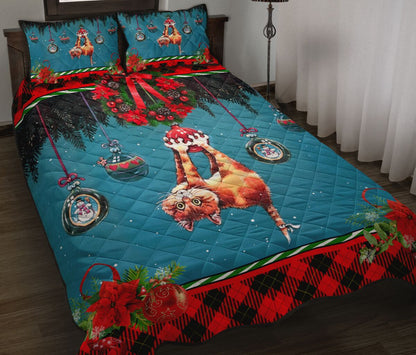 Merry And Bright Cat Quilt Set 0622