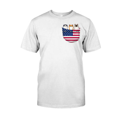 The 4th Of July - Personalized Independence Day Cat T-shirt and Hoodie