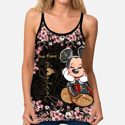 Magic Mouse Ears - Personalized Cross Tank Top and Leggings