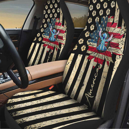 Happy The 4th Of July - Independence Day Ohana Seat Covers